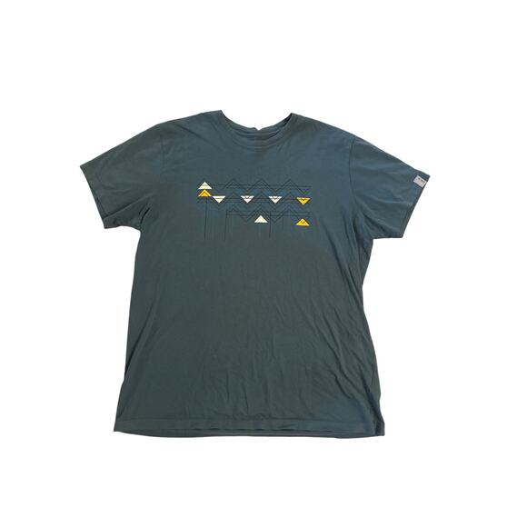 Men L Arcteryx Arc'teryx Green Short Slv Tee T-Shirt Top Graphic Geometric Print - Picture 1 of 5